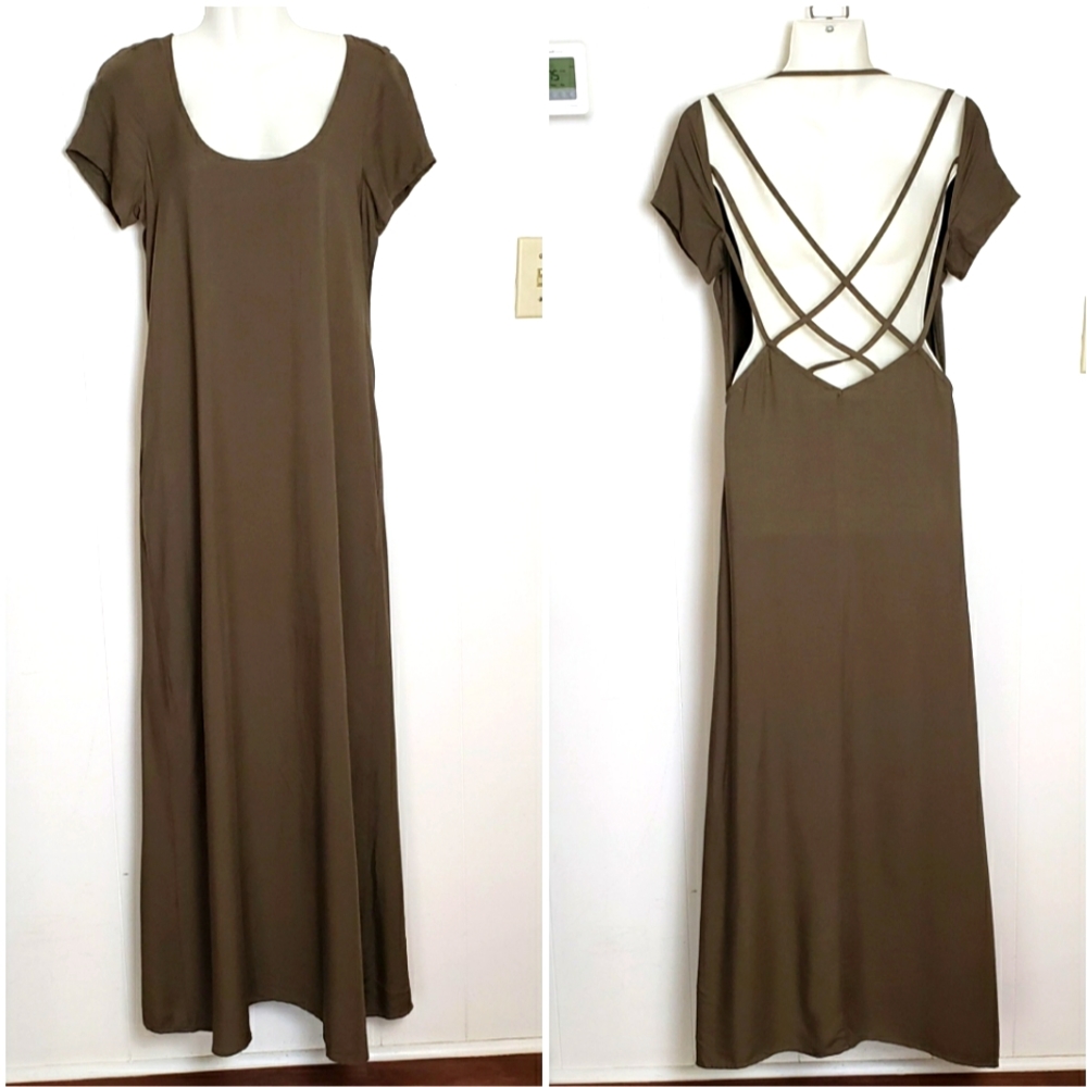 Tobi Strappy Back Maxi Dress NWT